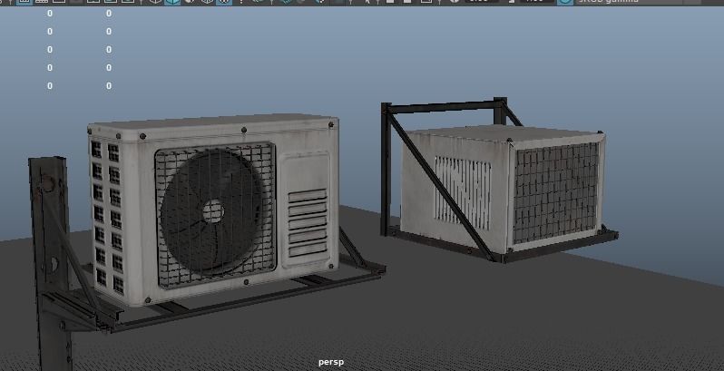 Cool Breeze AC Units for Ultimate Comfort Low-poly 3D model_28