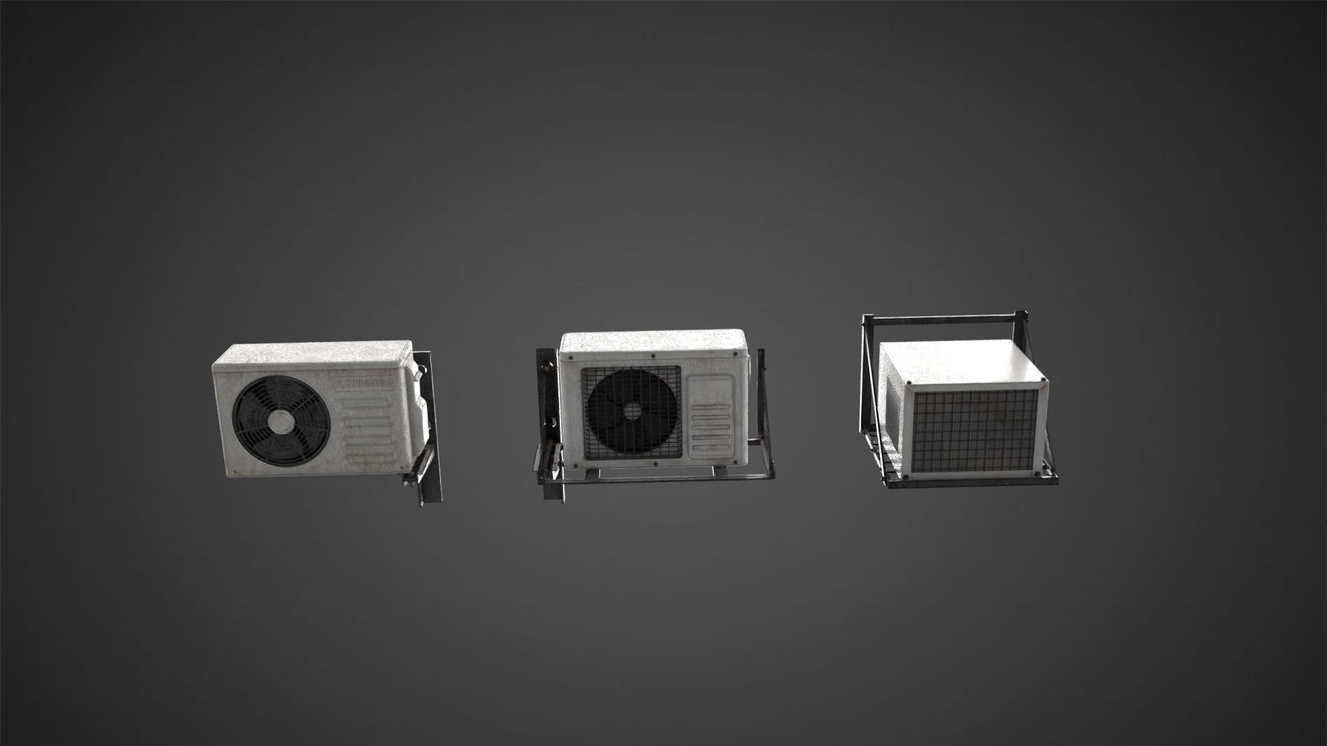 Cool Breeze AC Units for Ultimate Comfort Low-poly 3D model_2