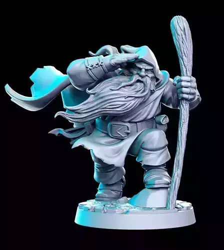 Gimli Explorer Hobbit Lord of the Rings LOTR 32mm Pre-supported