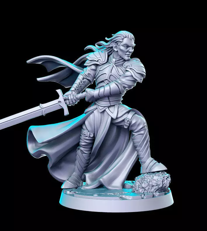 Glorfindel Hobbit The Lord of the Rings LOTR 32mm Pre-supported 3D print model_0
