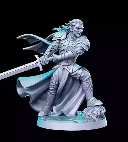 Glorfindel Hobbit The Lord of the Rings LOTR 32mm Pre-supported 3D print model Glorfindel Hobbit The Lord of the Rings LOTR 32mm Pre-supported 3D print model