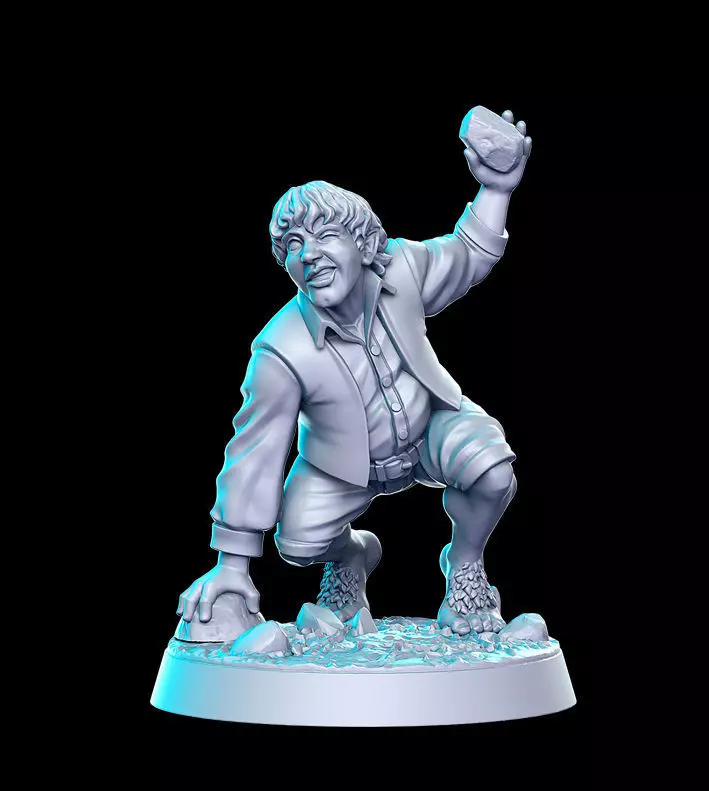 Merry The Hobbit The Lord of the Rings LOTR 32mm Pre-supported 3D print model_0