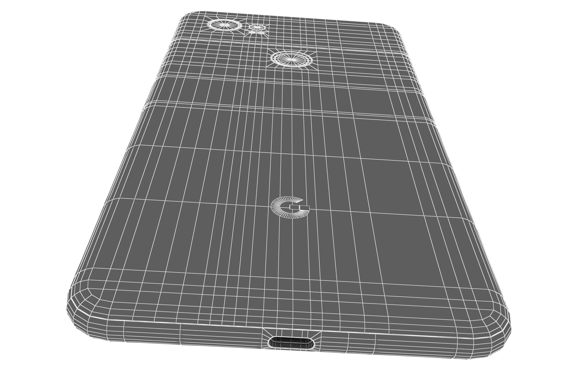 Google Pixel 2 XL White Low-poly 3D model_20