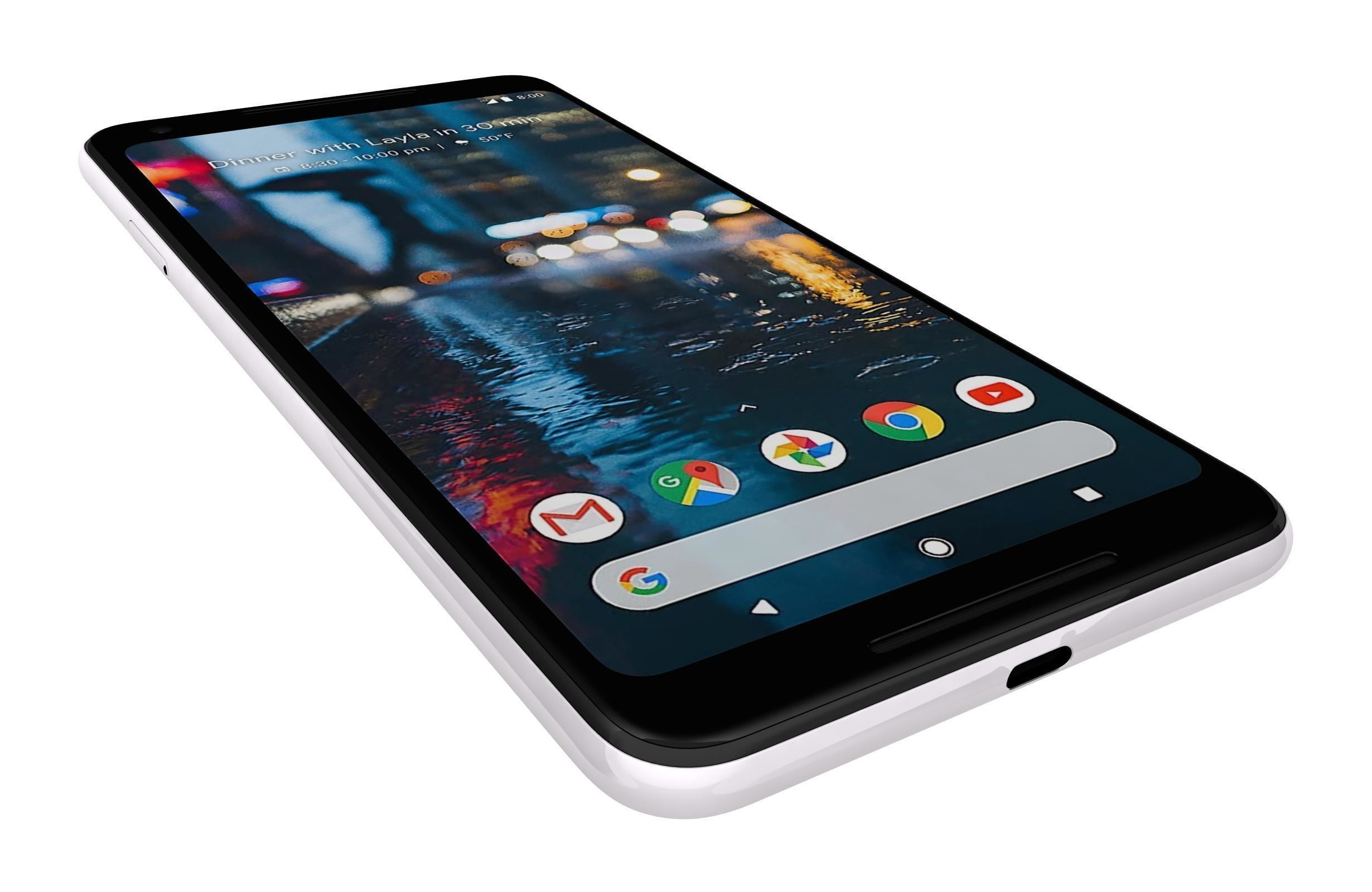 Google Pixel 2 XL White Low-poly 3D model_12