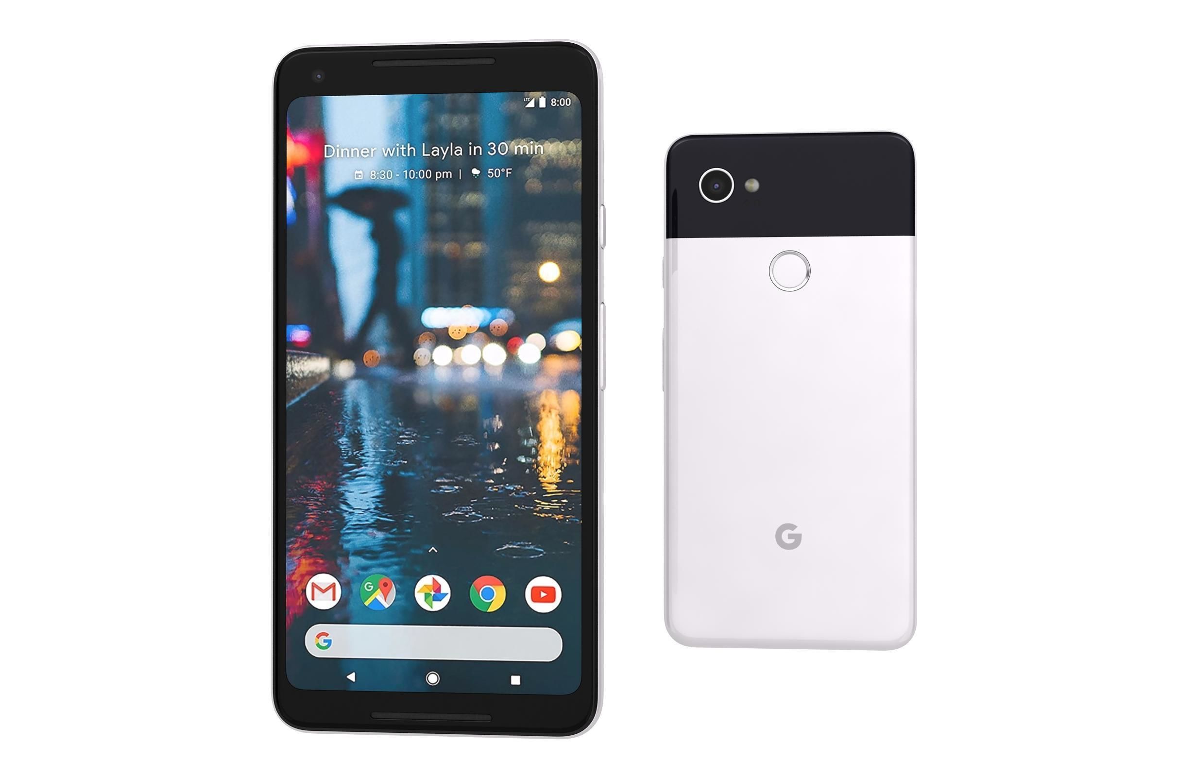 Google Pixel 2 XL White Low-poly 3D model_6