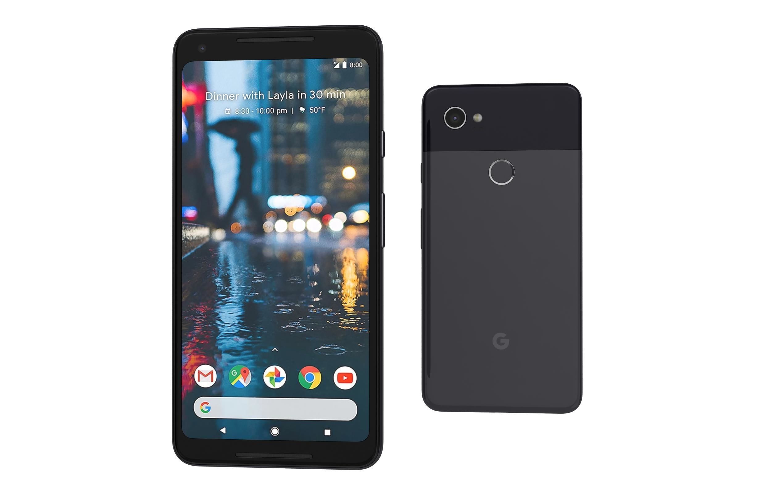 Google Pixel 2 XL Black And White Low-poly 3D model_8