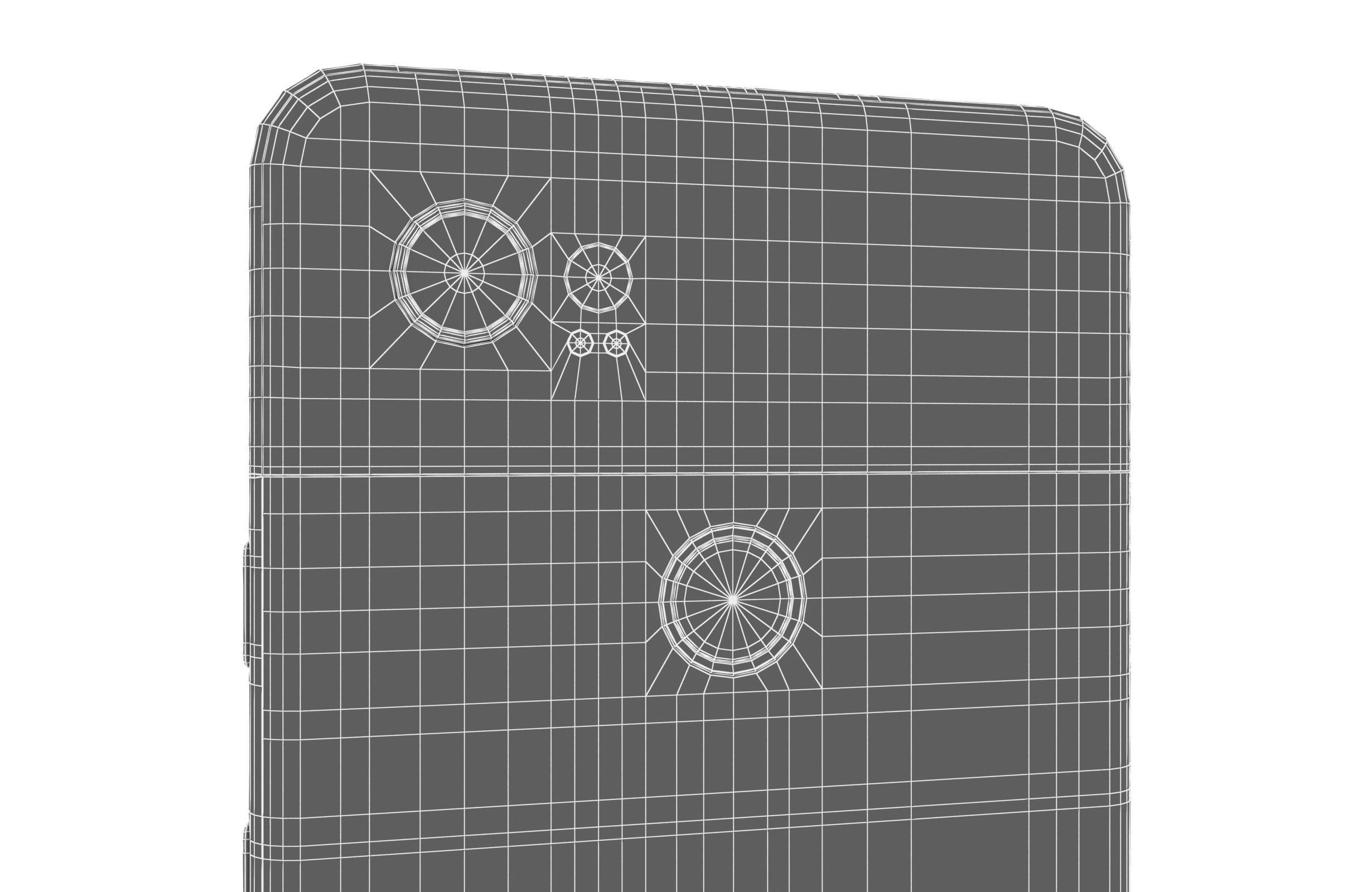 Google Pixel 2 XL Black And White Low-poly 3D model_32