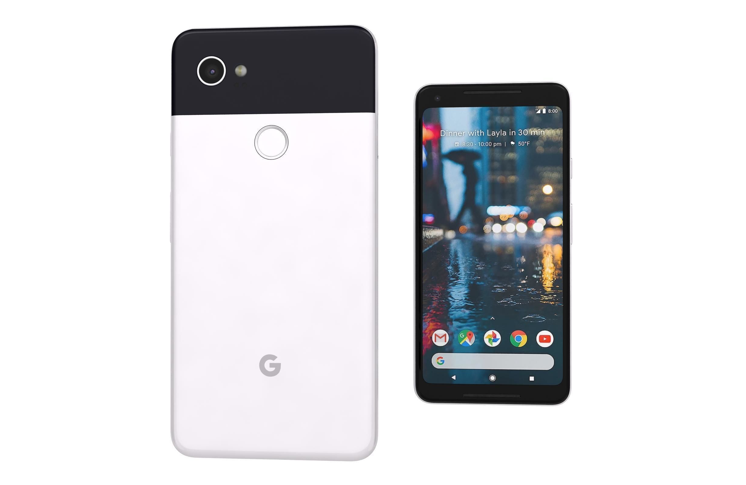 Google Pixel 2 XL Black And White Low-poly 3D model_20