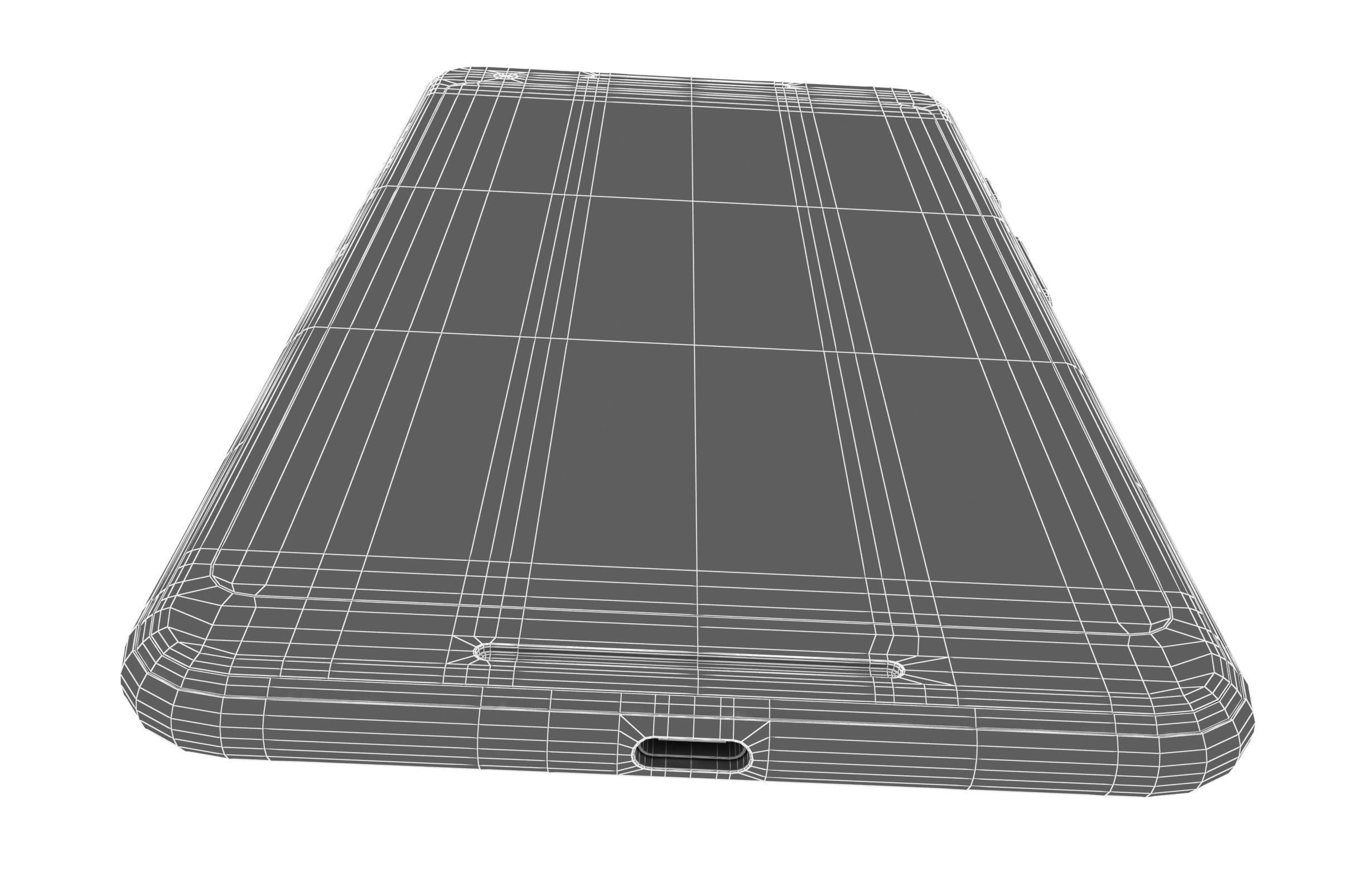 Google Pixel 2 XL Black And White Low-poly 3D model_28