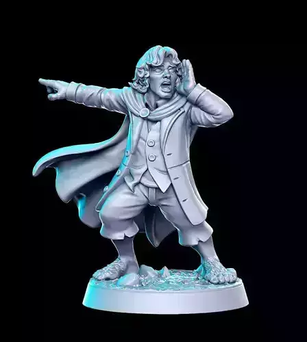 Pippin The Hobbit The Lord of the Rings LOTR 32mm Pre-supported