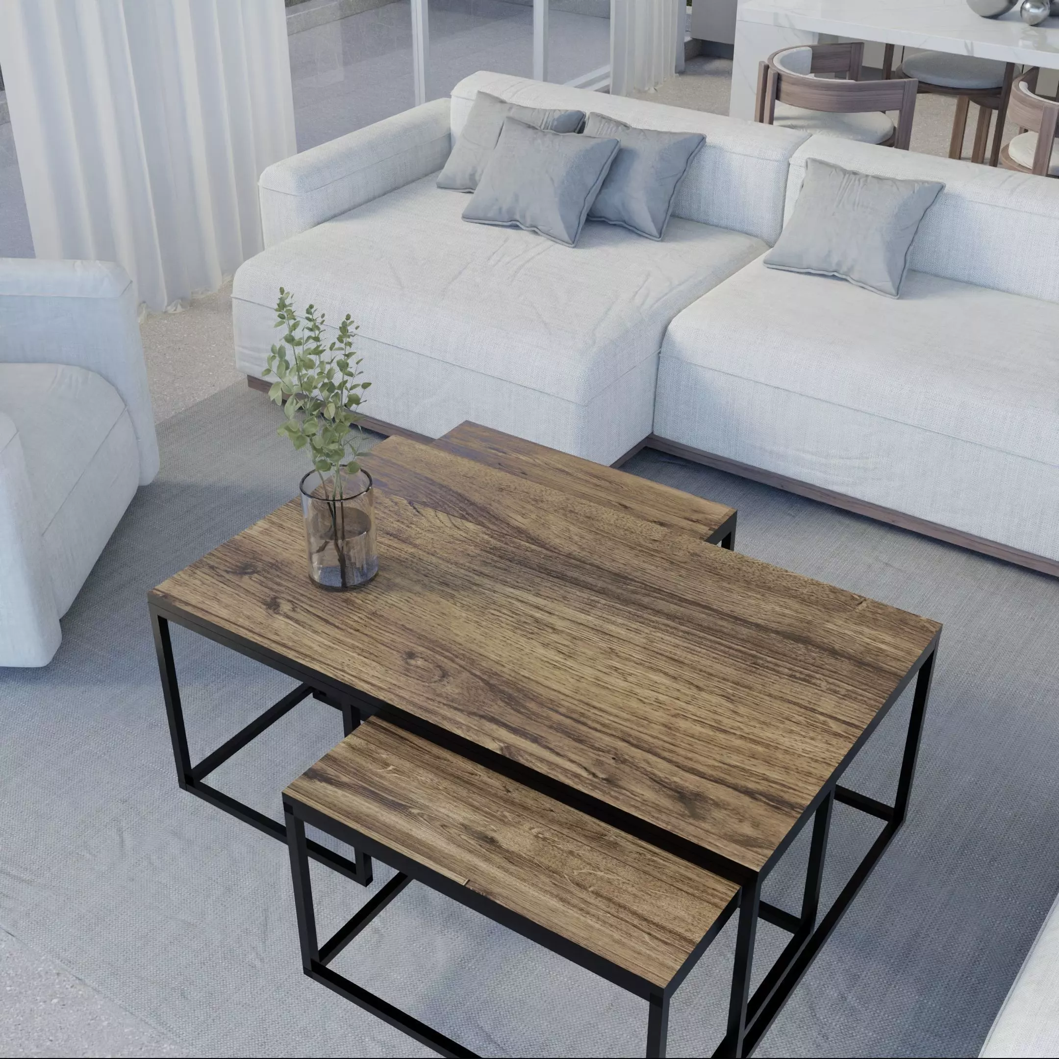 Living room table 3D model_0