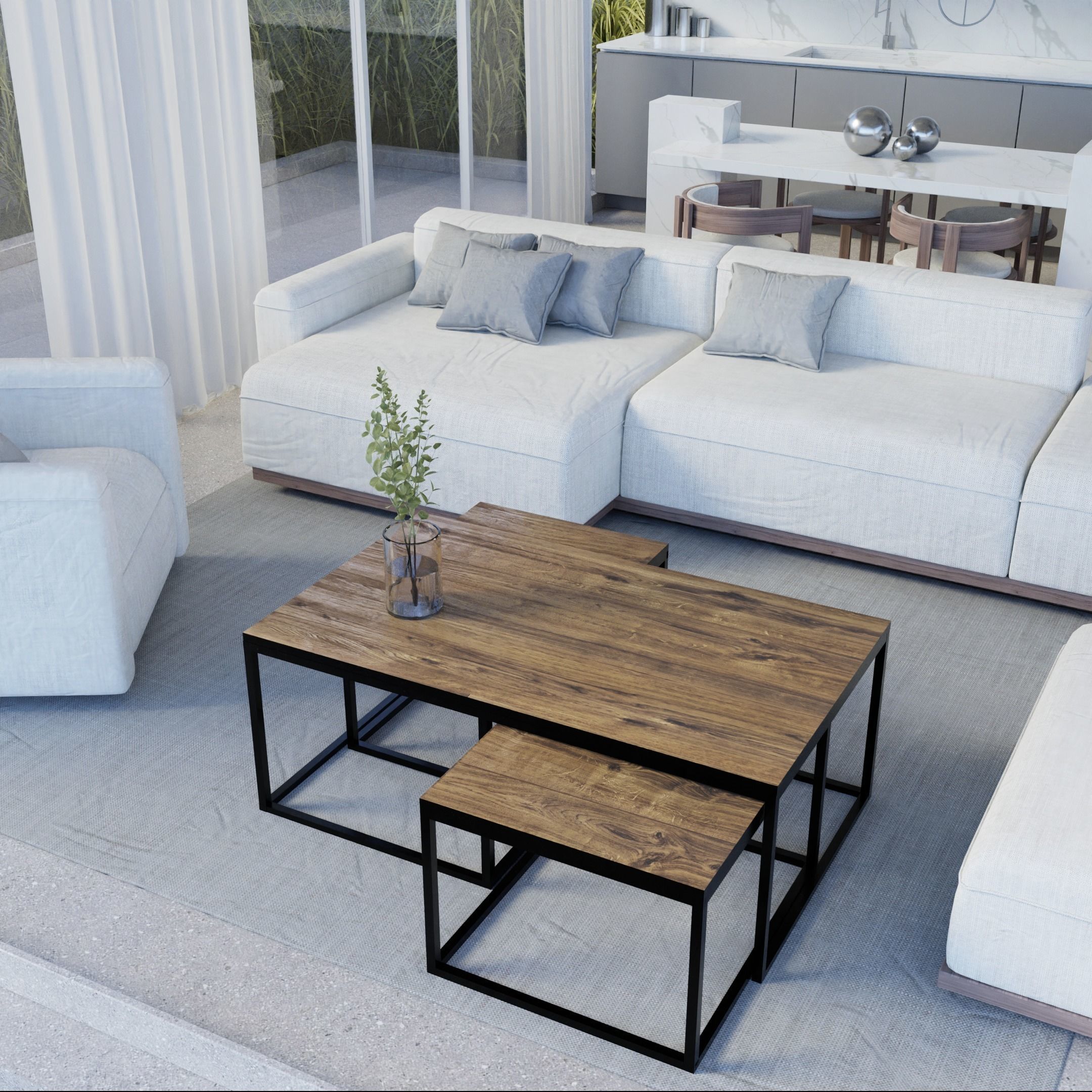 Living room table 3D model_1