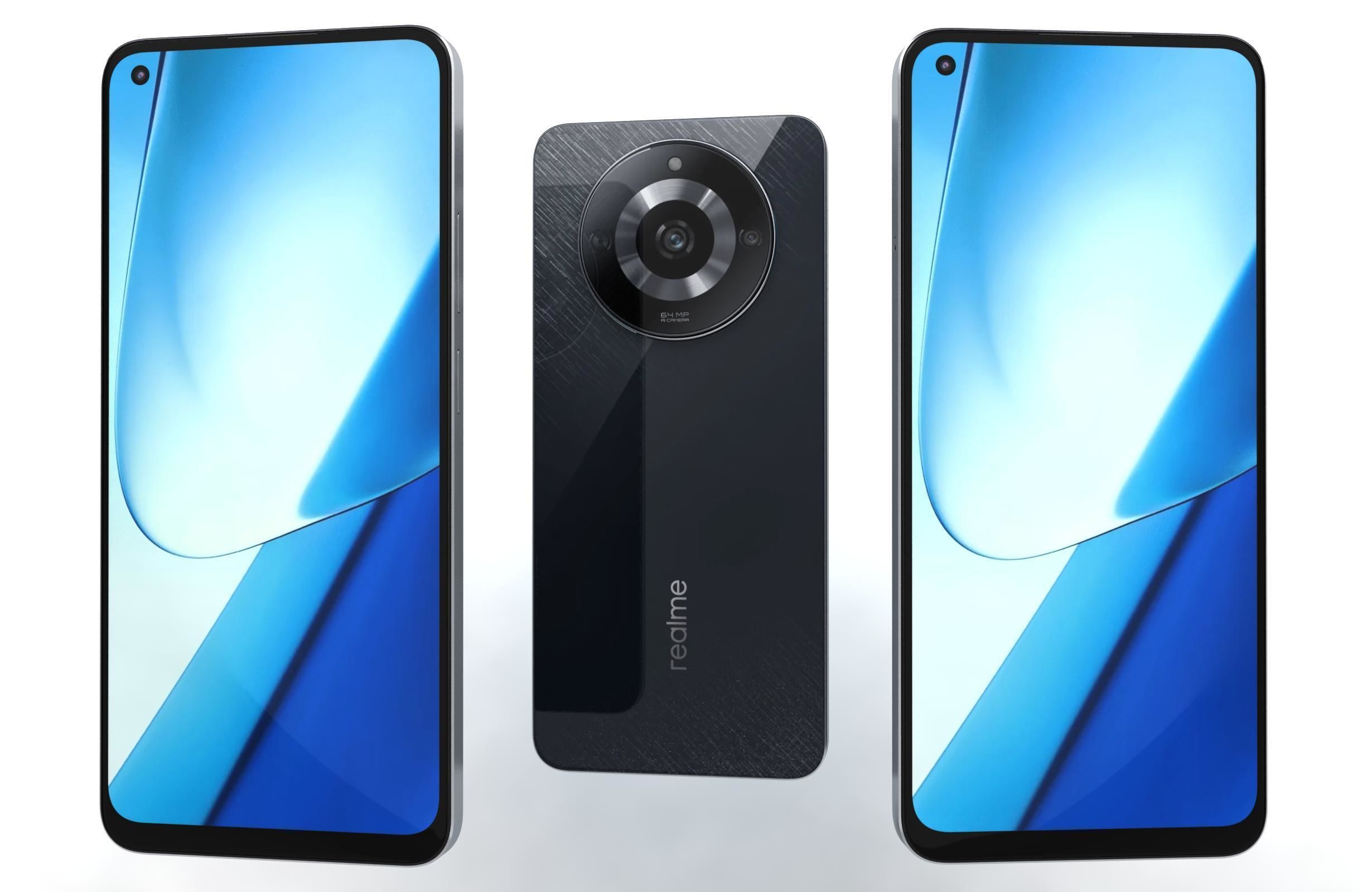 Realme 11 or 11 Pro And 11 Pro Plus Low-poly 3D model_47