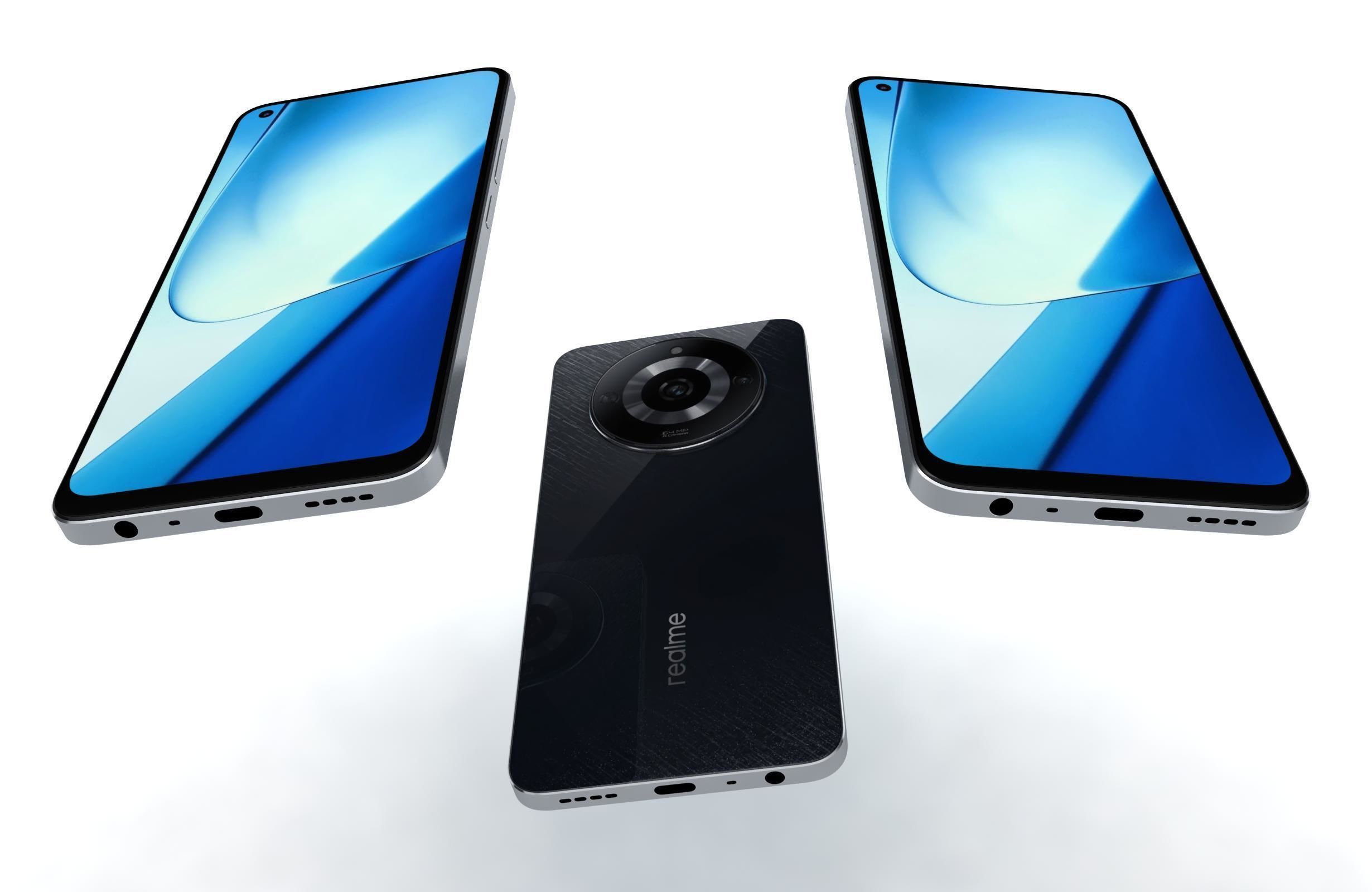 Realme 11 or 11 Pro And 11 Pro Plus Low-poly 3D model_49