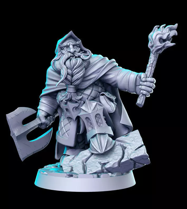 Balin Torch Hobbit The Lord of the Rings LOTR 32mm Pre-supported 3D print model_0