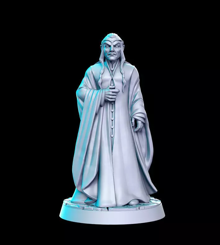 Elrond  Hobbit The Lord of the Rings LOTR 32mm Pre-supported 3D print model_0