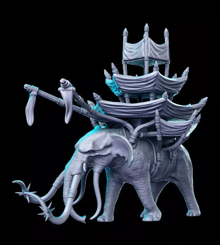 Mumakil The Hobbit The Lord of the Rings LOTR 32mm Pre-supported 3D print model_0