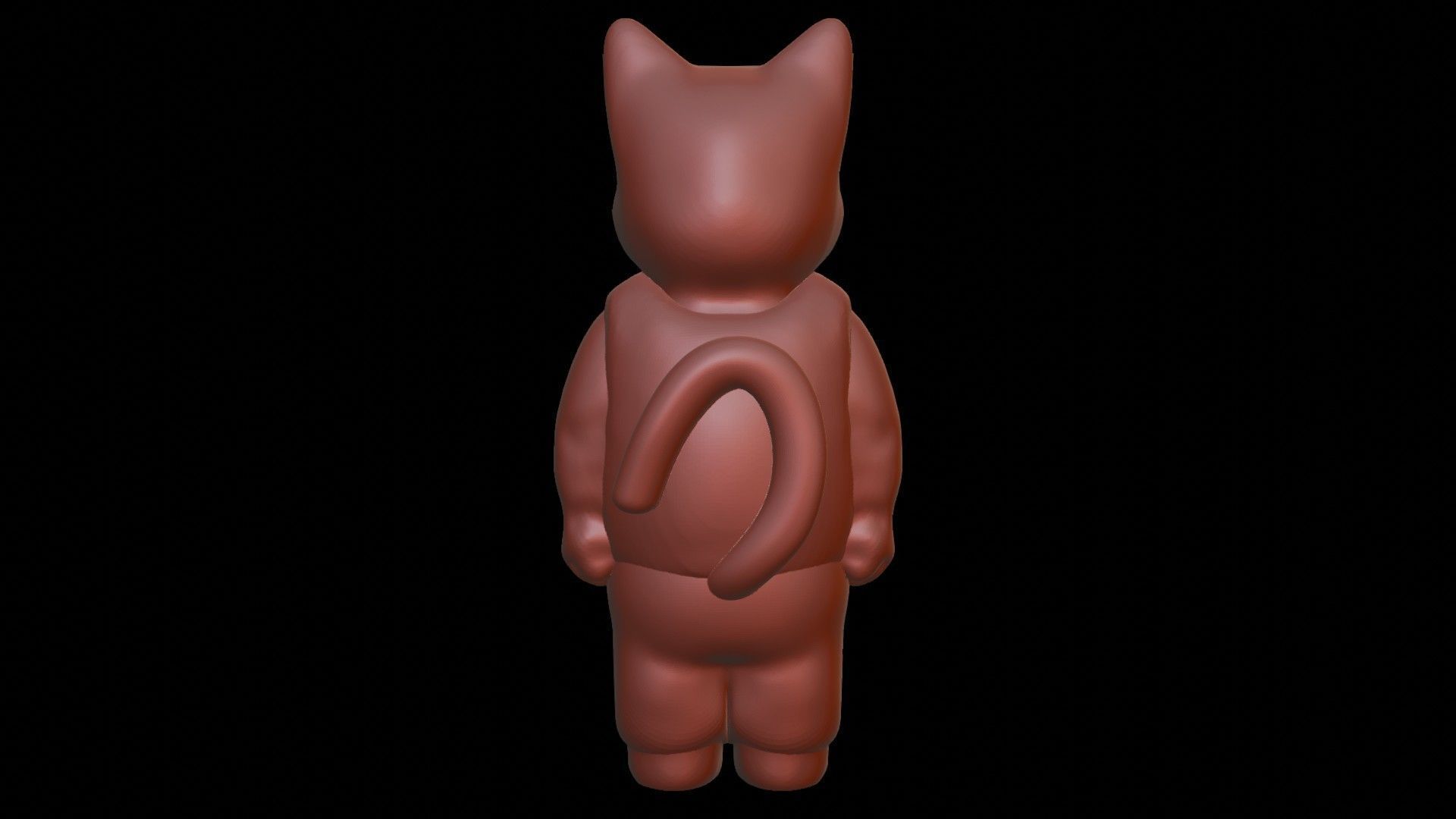 Cartoon Angry Kitty Boy 3D print model_11
