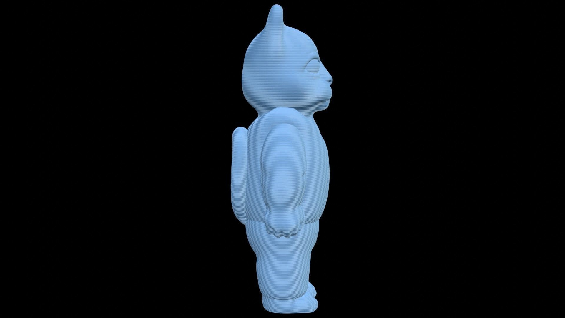Cartoon Angry Kitty Boy 3D print model_15