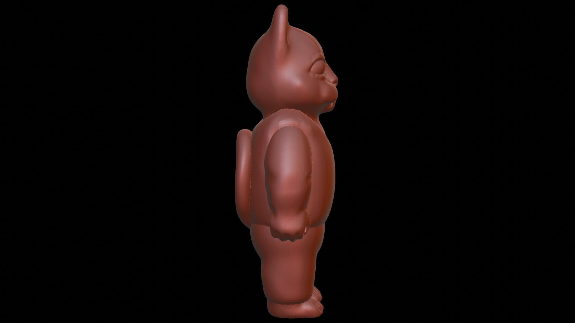 Cartoon Angry Kitty Boy 3D print model_9