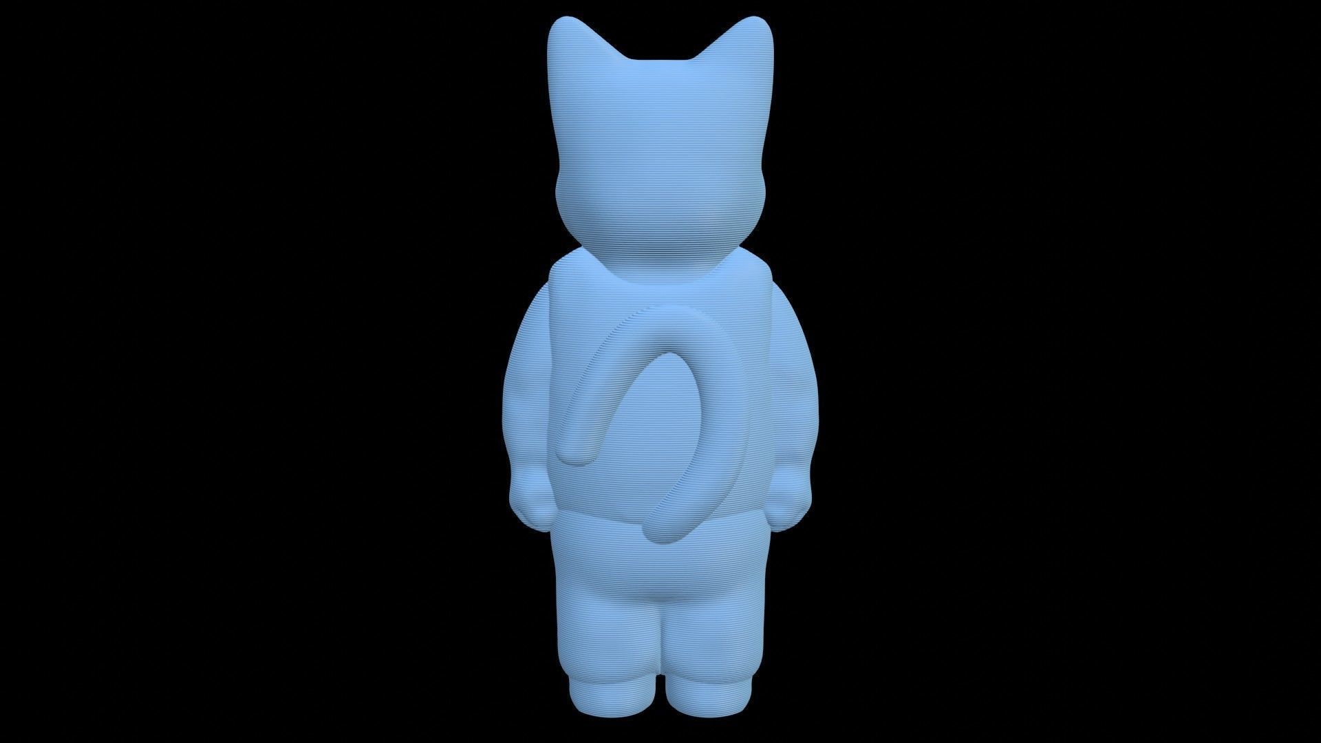 Cartoon Angry Kitty Boy 3D print model_17