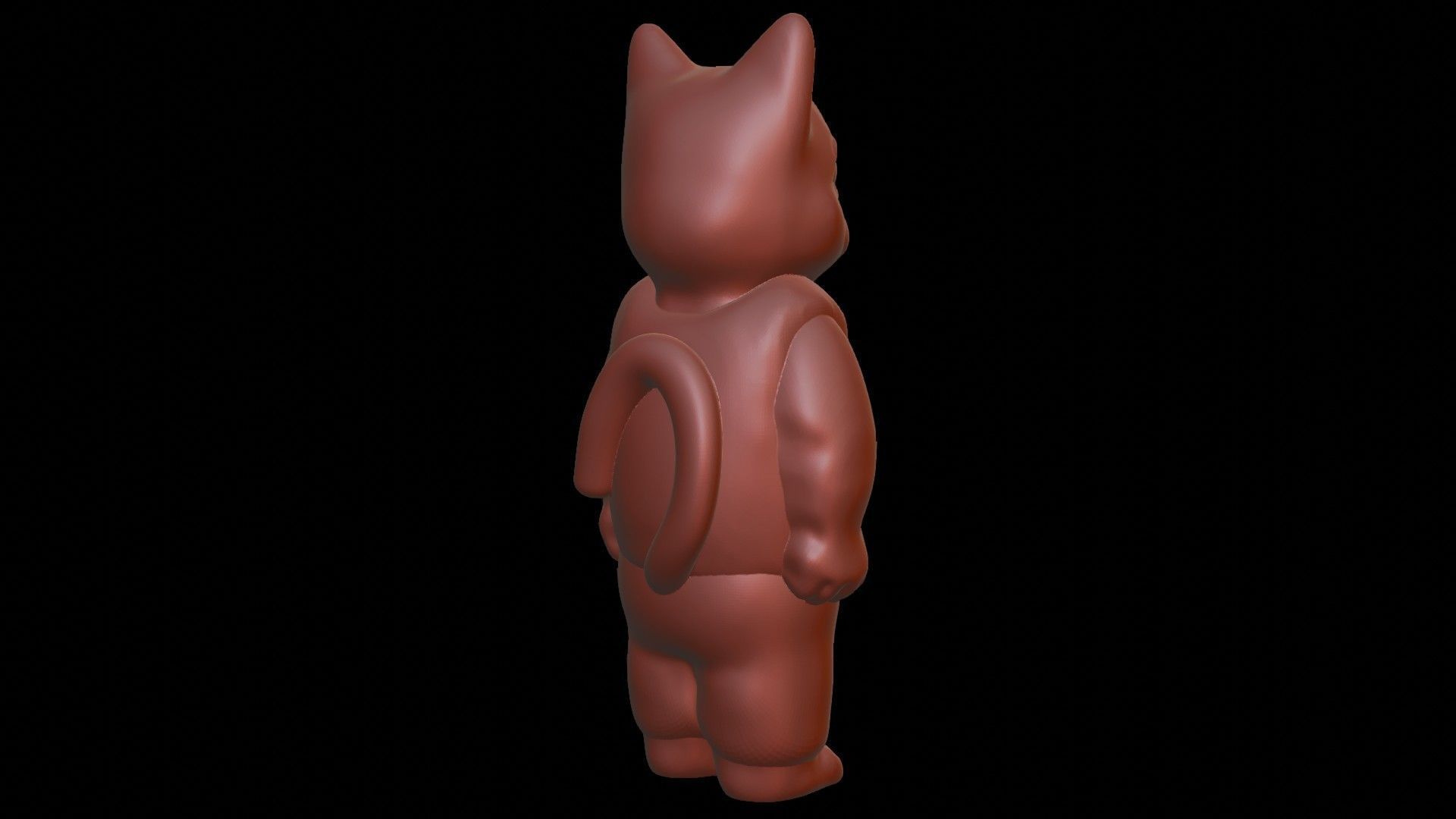 Cartoon Angry Kitty Boy 3D print model_10