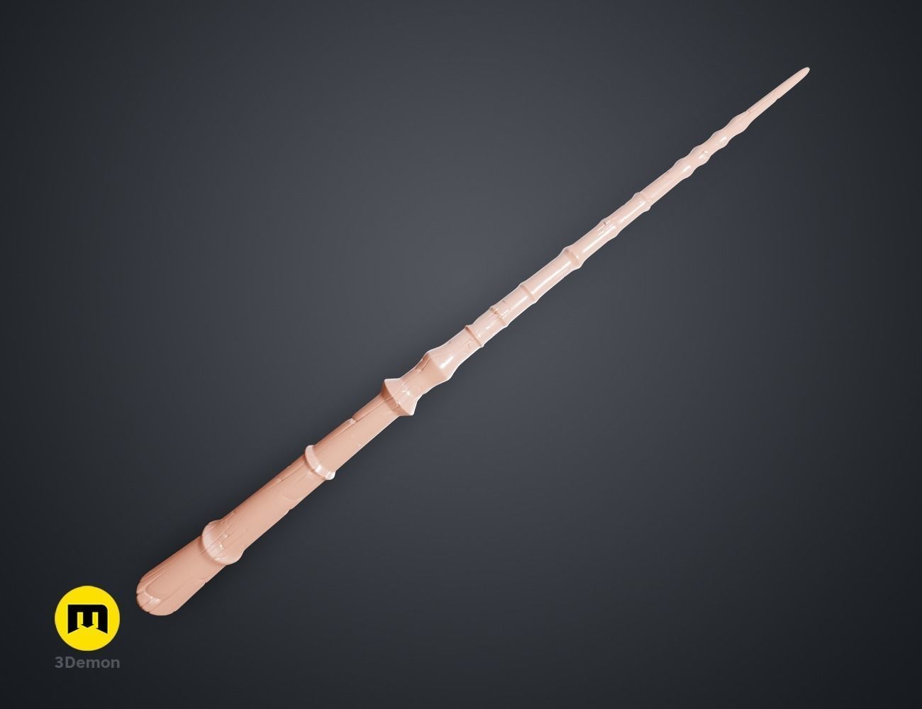 Hogwarts Legacy Wand Ringed 3D print model_2