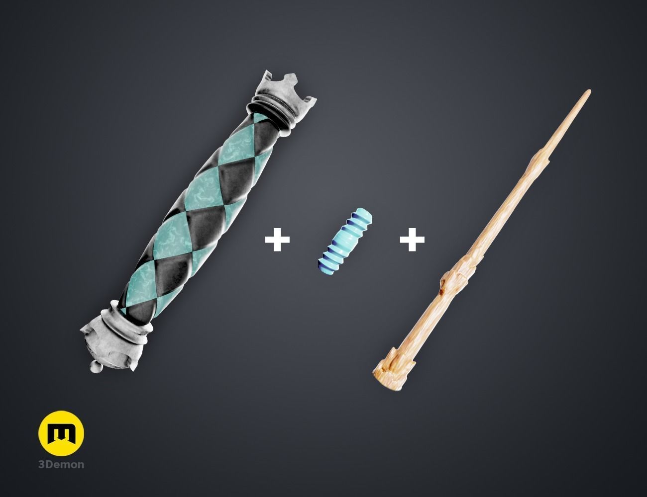 Hogwarts Legacy Wand Ringed 3D print model_1