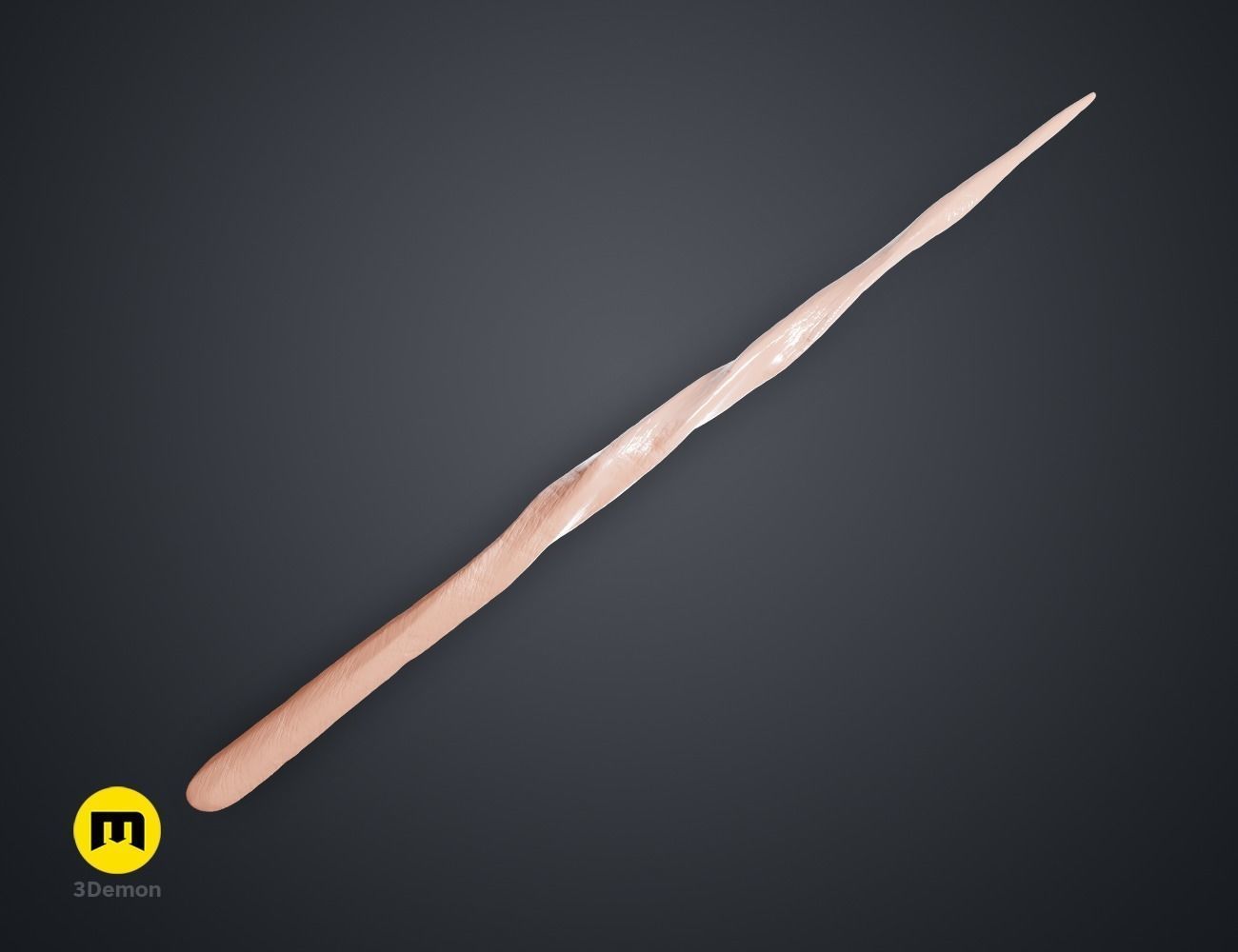 Hogwarts Legacy Wand Soft Spiral 3D print model_2