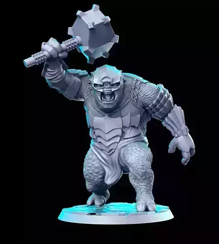 Troll The Hobbit The Lord of the Rings LOTR 32mm Pre-supported 3D print model