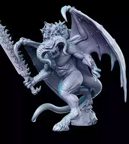 Moria Balrog Hobbit  Lord of the Rings LOTR 32mm Pre-supported 3D print model