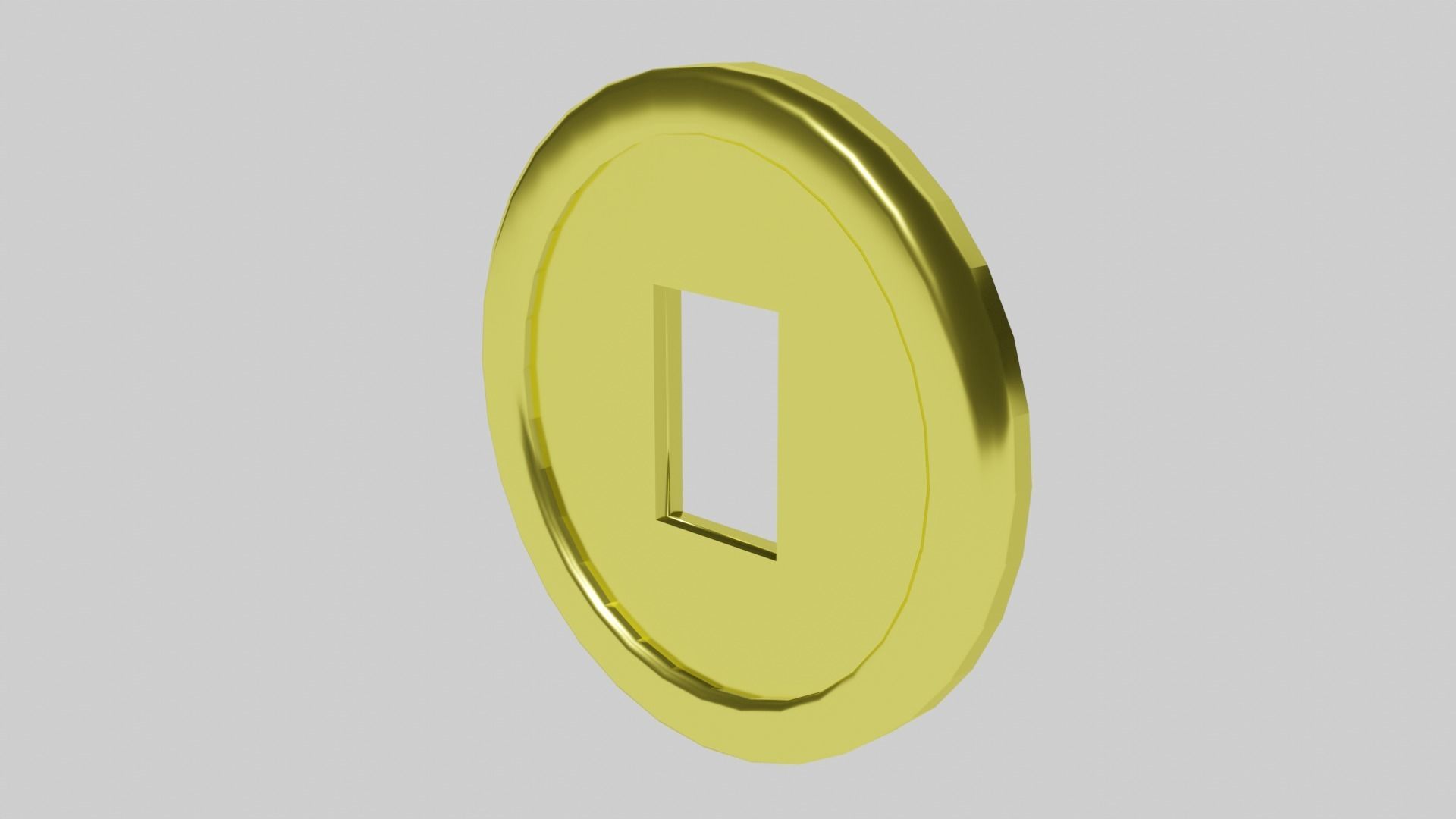 coin 3D model Low-poly 3D model_10