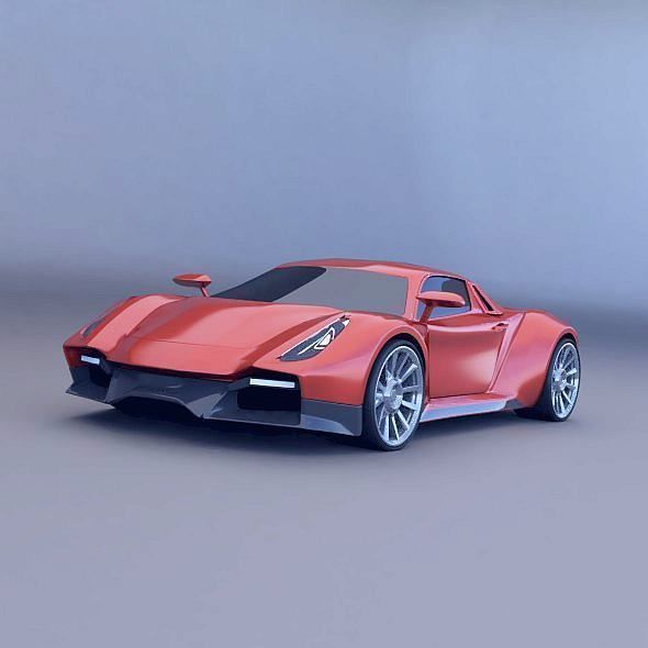 Sportero concept car 3D model_2