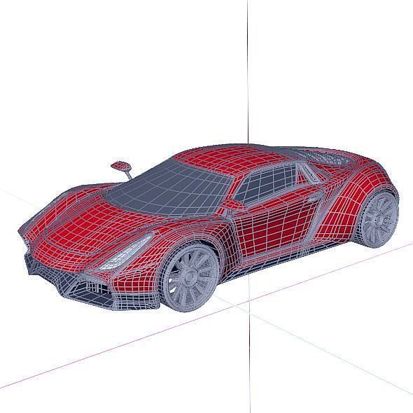 Sportero concept car 3D model_3