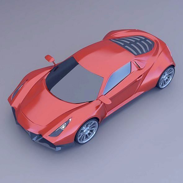 Sportero concept car 3D model_4