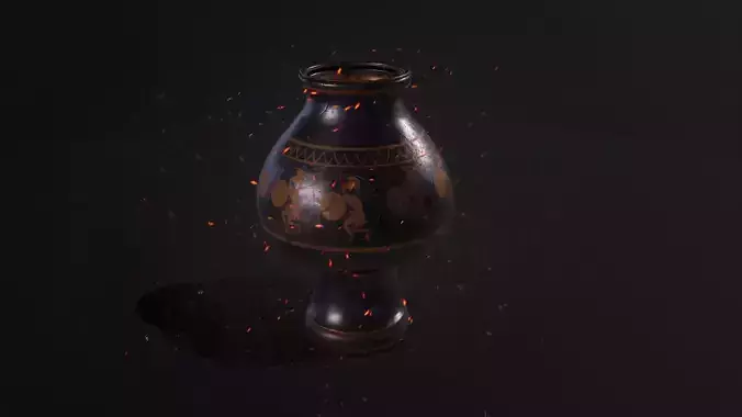 Vase in Greek mythology stylized