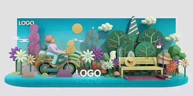 Cartoon Art Exhibition Window display