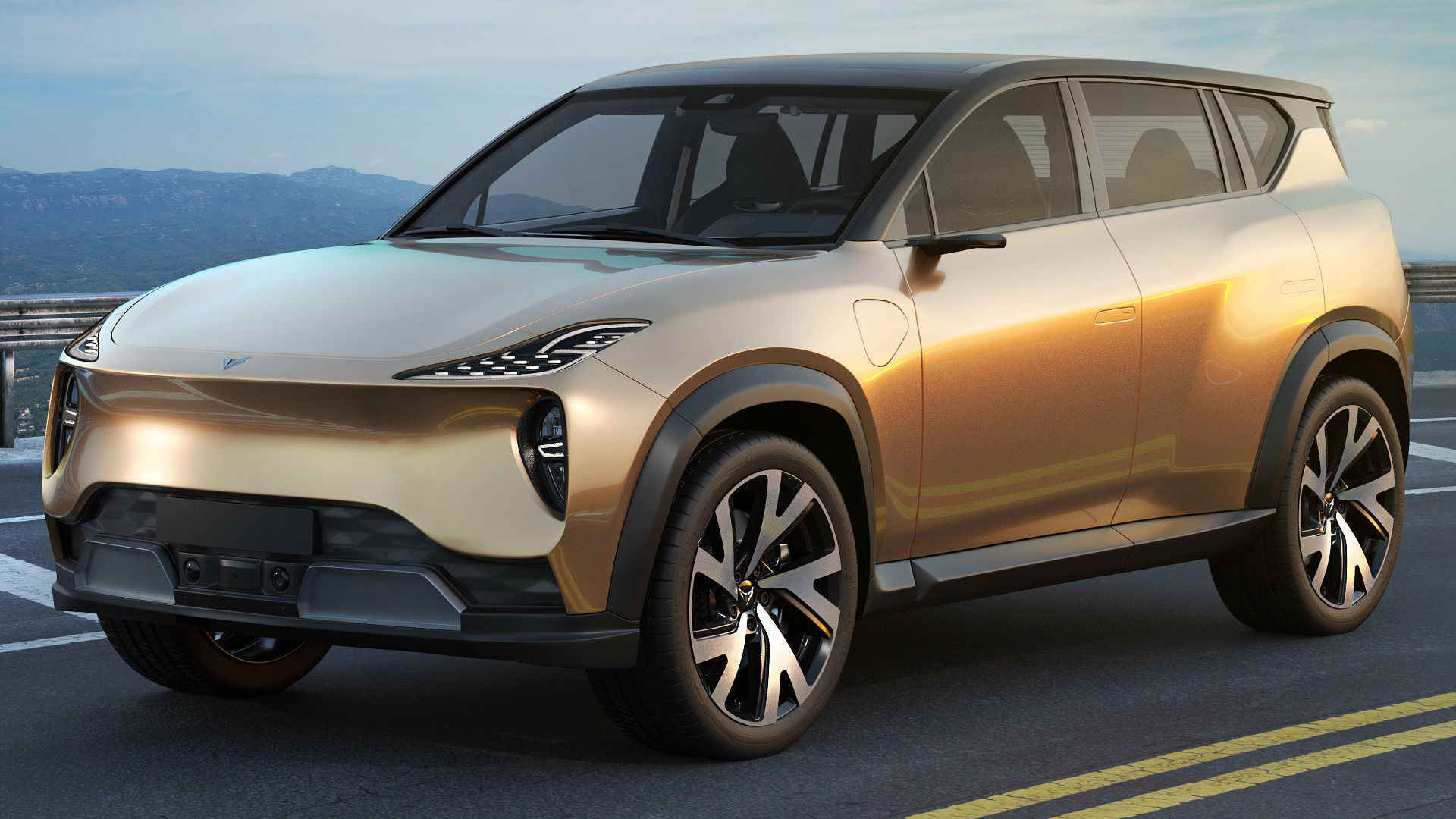 Generic Electric Modern SUV 3D model_4