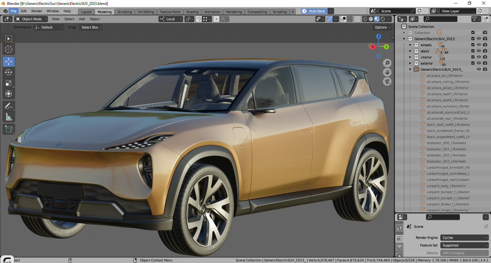 Generic Electric Modern SUV 3D model_38