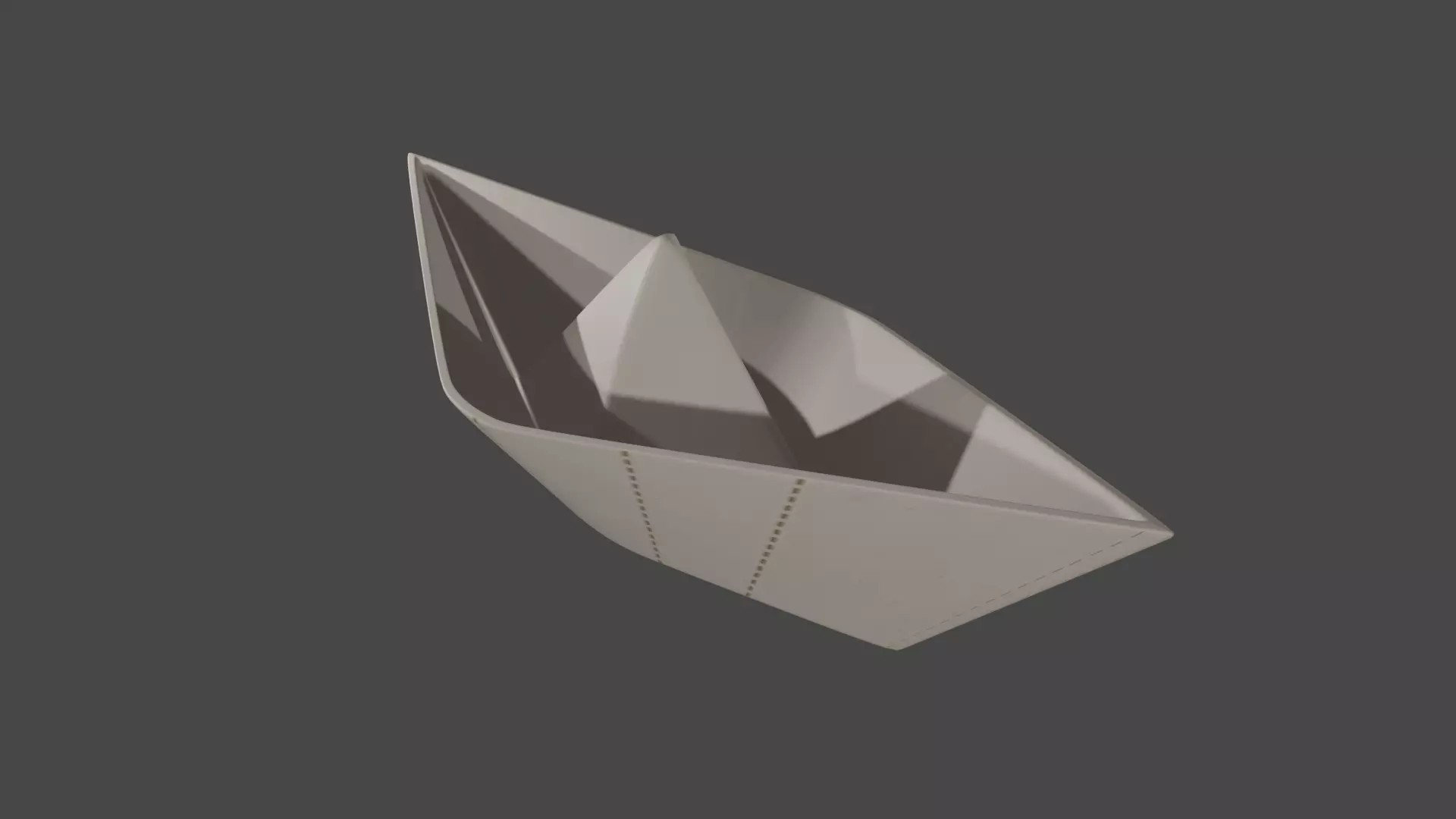 3d paper boat  3D model_0