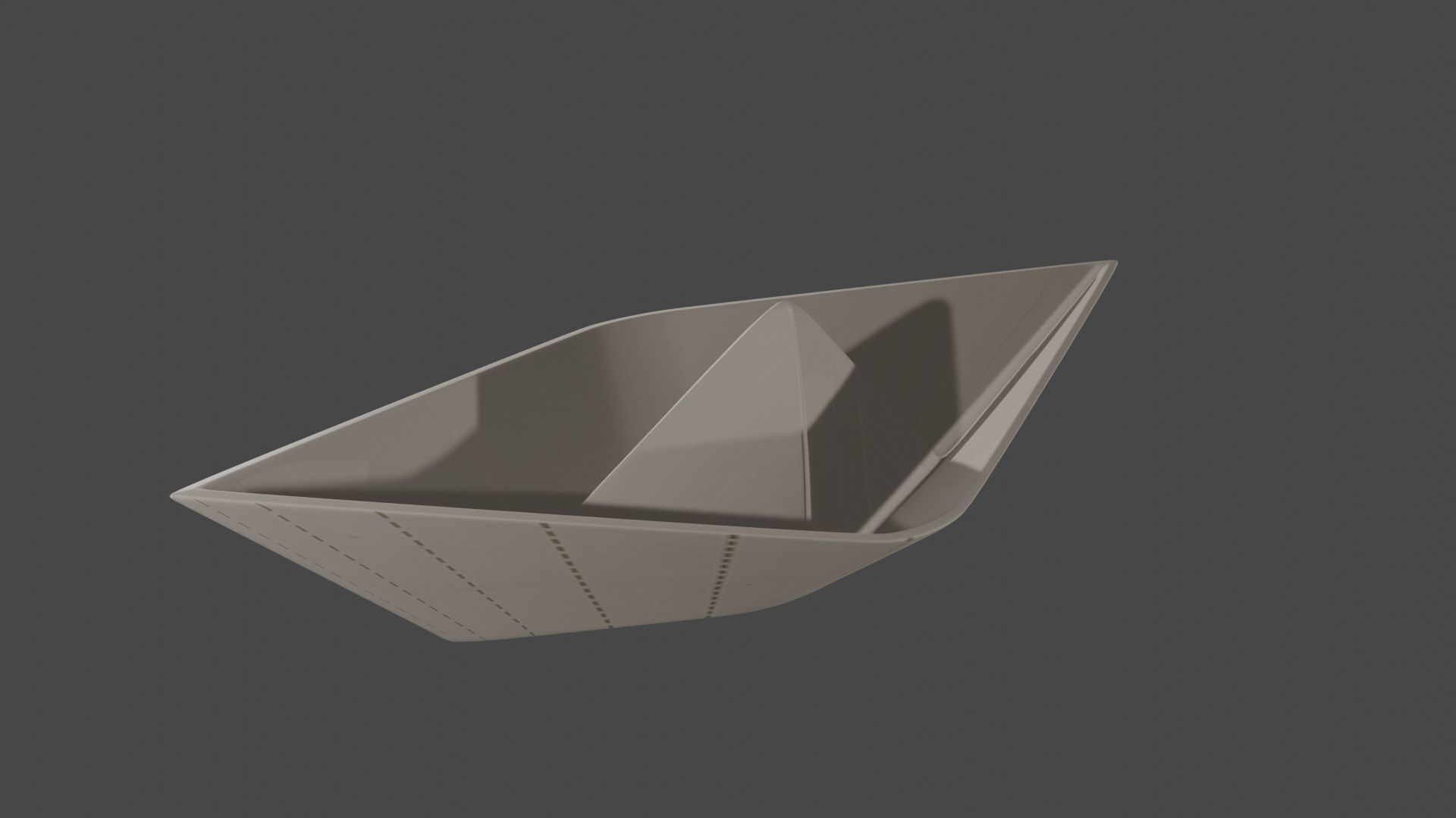 3d paper boat  3D model_1