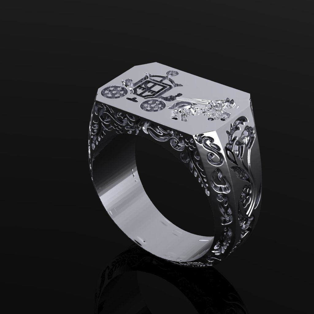 3D engraved ring 3D print model_2