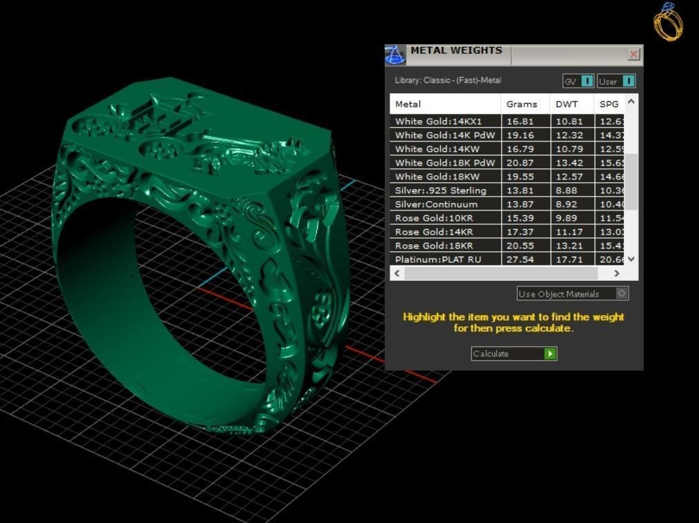 3D engraved ring 3D print model_5