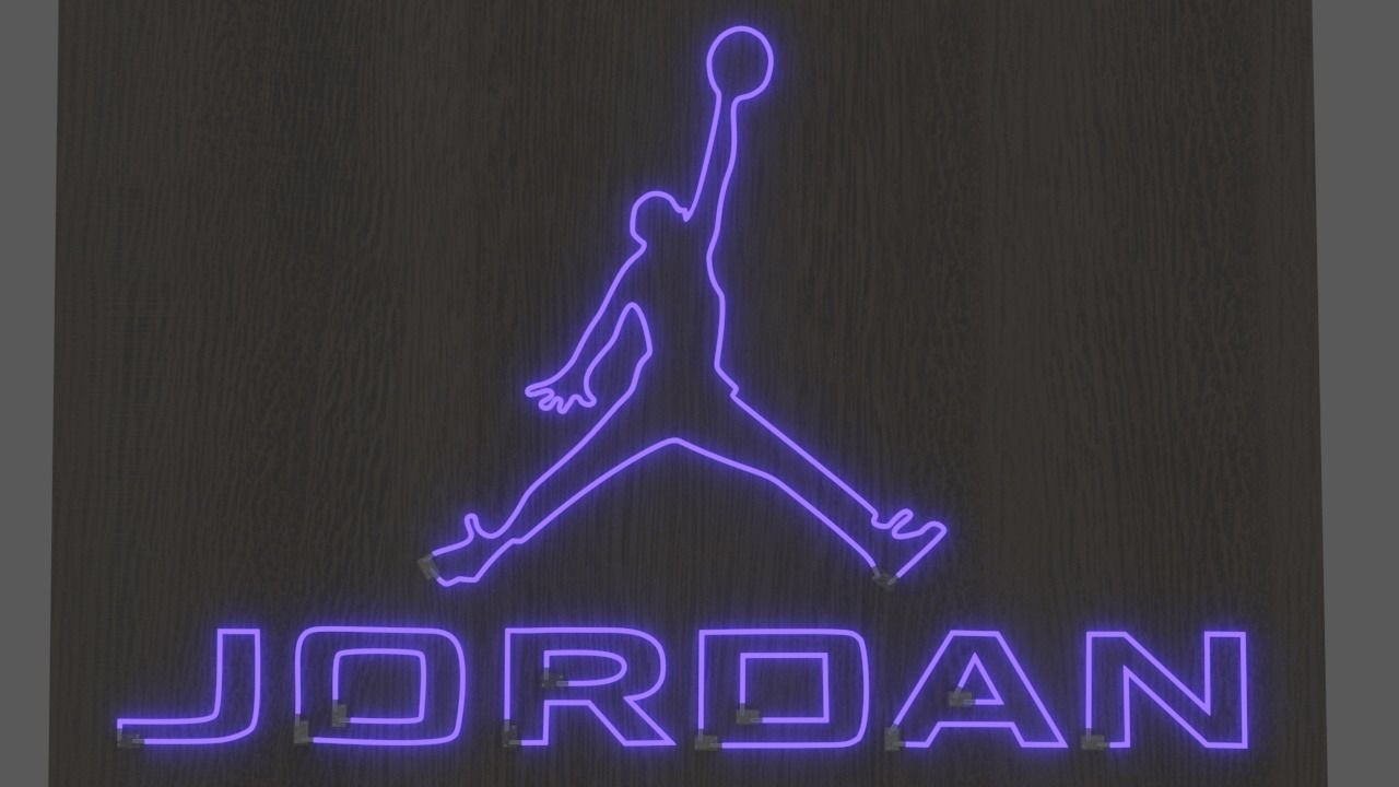 Neon sign Low-poly 3D model_4