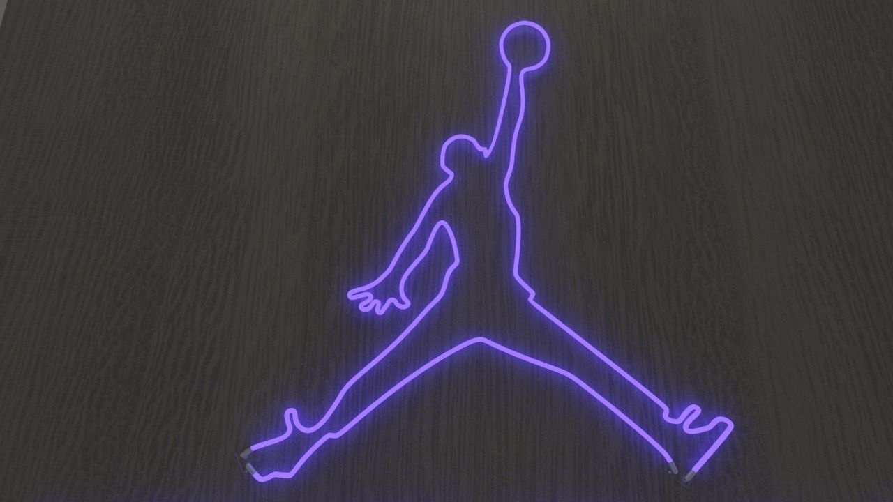 Neon sign Low-poly 3D model_2