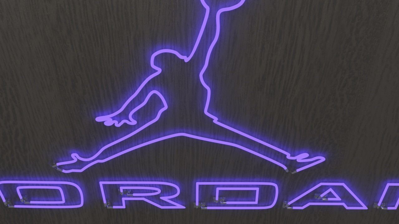 Neon sign Low-poly 3D model_6