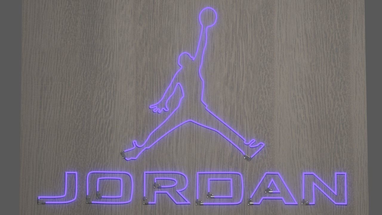 Neon sign Low-poly 3D model_1