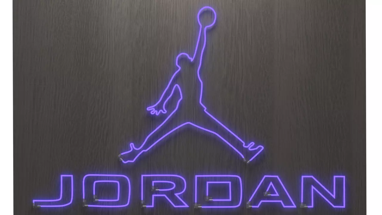 Neon sign Low-poly 3D model_0