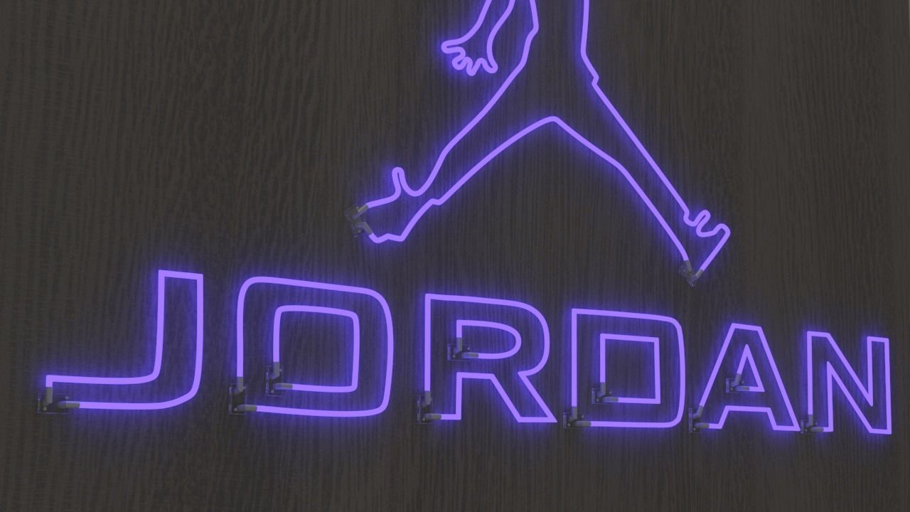 Neon sign Low-poly 3D model_5