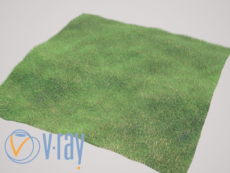 Realistic Grass rock in 3D model_3